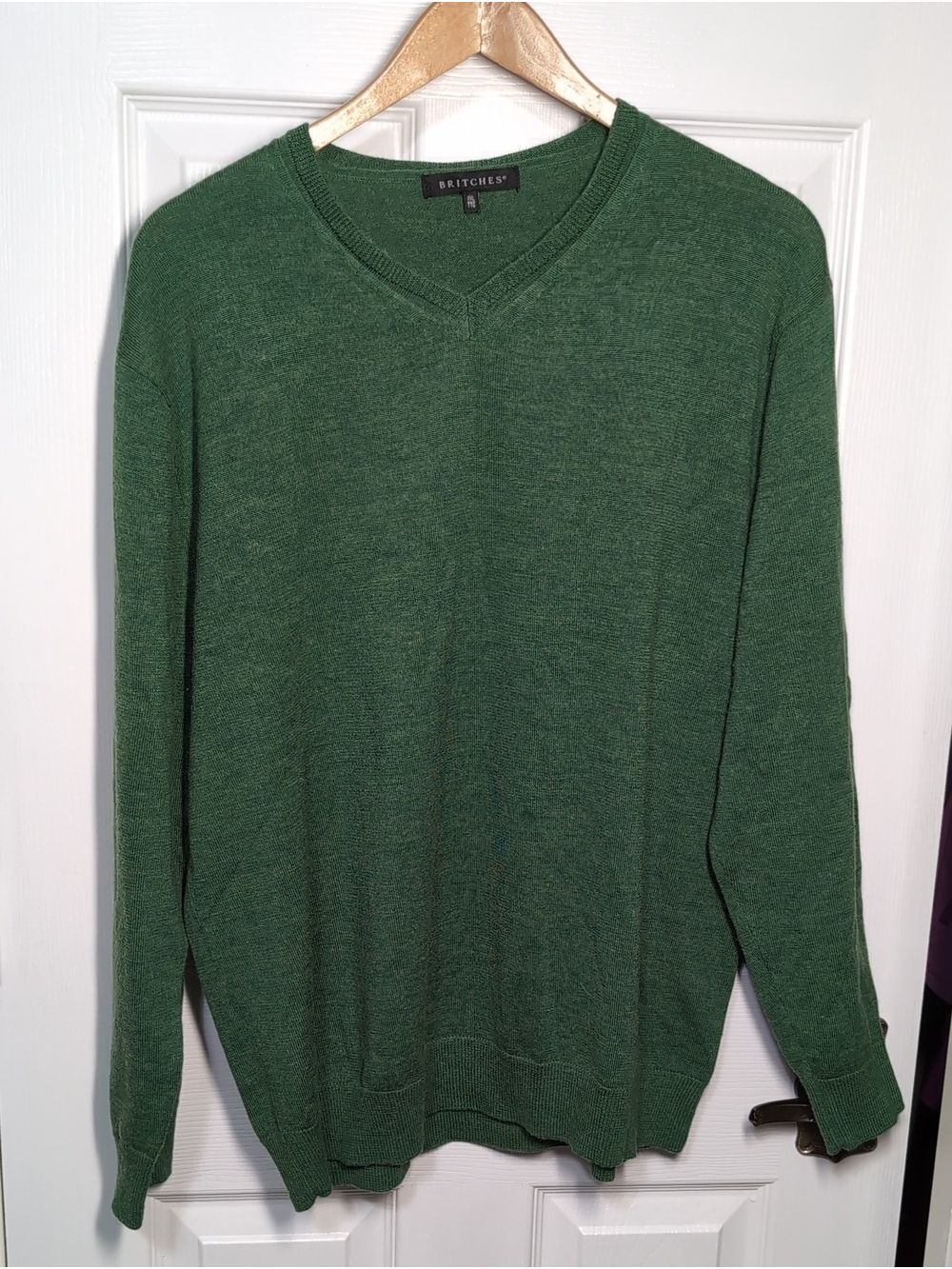 Britches V Neck Wool Blend Sweater Men's XXL